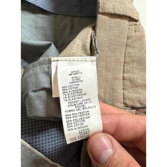 NWT* Peter Millar Collection Cotton Flannel Dress Pants Tan Unhemmed Size 34 - Picture 5 of 6